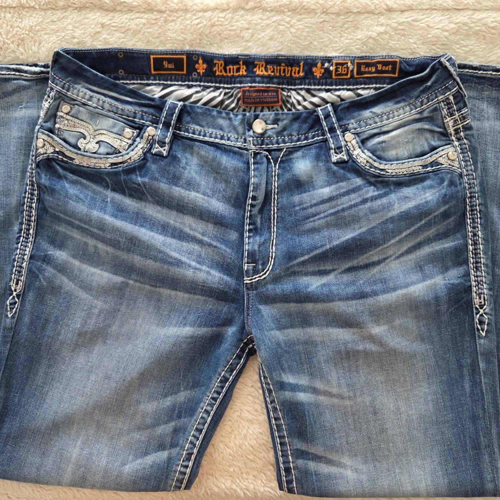 Rock Revival Jeans Yui Easy Boot Size 36 NWOT